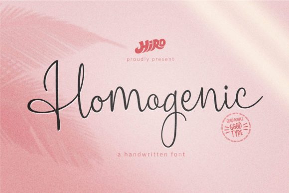 Homogenic: A Handwritten Typeface for Modern Web Design