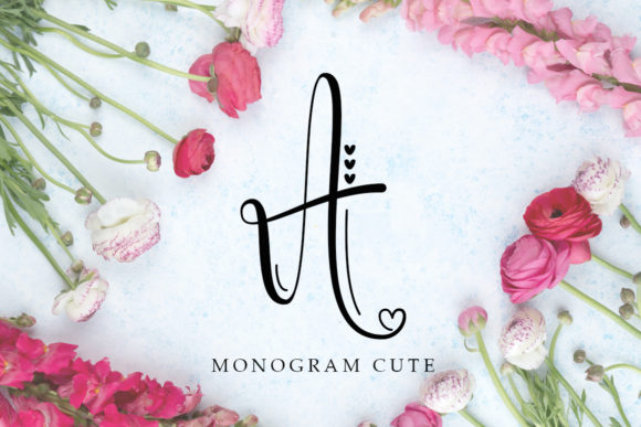Monogram Cute: A Script Font for Heartfelt Craft Creations