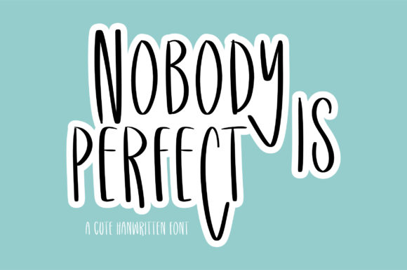 Nobody is Perfect Font for Business Branding