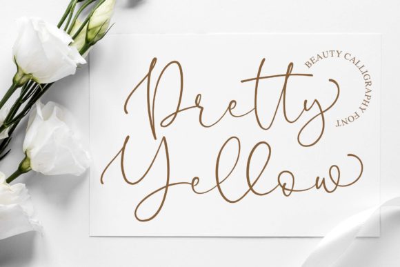Pretty Yellow Font: A Classy Handwritten Typeface for Modern Branding