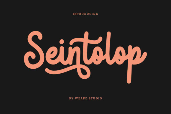 Seintolop: A Handwritten Typeface for Editorial Elegance